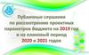 Проектные параметры бюджета на 2019 год и на плановый период 2020 и 2021 годов, города Лабытнанги