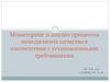 Мониторинг и анализ процессов менеджмента качества в соответствии с установленными требованиями