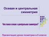 Осевая и центральная симметрии