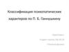Классификация психопатических характеров по П.Б. Ганнушкину