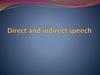 Direct and indirect speech