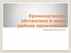 Криминогенная обстановка в моем районе проживания