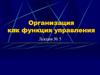 Организация, как функция управления
