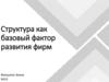 Структура как базовый фактор развития фирм