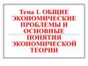 Общие экономические проблемы и основные понятия экономической теории