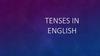 Tenses in english