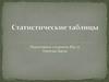 Статистические таблицы