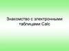 Знакомство с электронными таблицами Calc