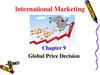 Lnternational marketing. Global price decision. (Chapter 9)