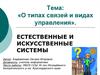 Типы связей и виды управления. Естественные и искусственные системы