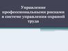 Управление профессиональными рисками в системе управления охраной труда