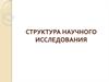 Структура научного исследования