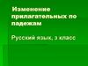 Изменение прилагательных по падежам. Русский язык, з класс