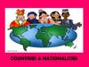 Countries and nationalities. Country and nationality