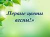 Первые весенние цветы