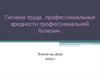 Гигиена труда. Профессиональные болезни