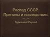 Распад СССР. Причины и последствия