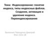 Индексирование: понятие индекса, типы индексных файлов. Создание, активация и удаление индекса. Переиндексирование