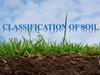 Classification of soil