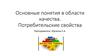 Основные понятия в области качества. Потребительские свойства