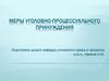 Меры уголовно-процессуального принуждения. (Тема 4)