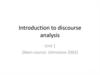 Introduction to discourse analysis