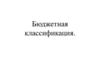 Бюджетная классификация