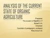 Analysis of the current state of organic agriculture
