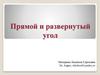 Прямой и развернутый угол