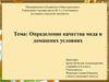 Определение качества меда в домашних условиях