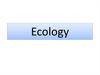Ecology. New words