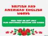 British and american english words