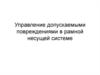 Управление допускаемыми повреждениями в рамной несущей системе