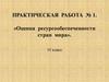 Ресурсообеспеченность стран мира