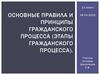 Основные правила и принципы гражданского процесса. (Этапы гражданского процесса). 11 класс