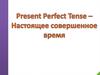 Present perfect tense