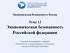 Экономическая безопасность Российской федерации. Тема 13