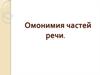 Омонимия частей речи