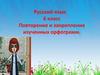 Повторение и закрепление изученных орфограмм. 6 класс