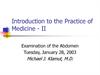 Introduction to the Practice of Medicine - II