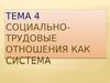 Социально-трудовые отношения как система
