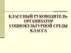 Классный руководитель - организатор социокультурной среды класса