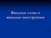 Вводные слова и вводные конструкции