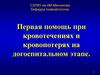 Первая помощь при кровотечениях и кровопотерях на догоспитальном этапе