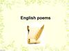 English poems. What I’ll be