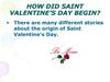 How did saint Valentine’s day begin?