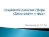 Показатели развития сферы «Демография и труд»