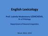 English Lexicology