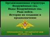 Организационная структура Вооружённых сил. Виды Вооружённых сил. Рода войск. История их создания и предназначение