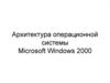 Архитектура операционной системы Microsoft Windows 2000